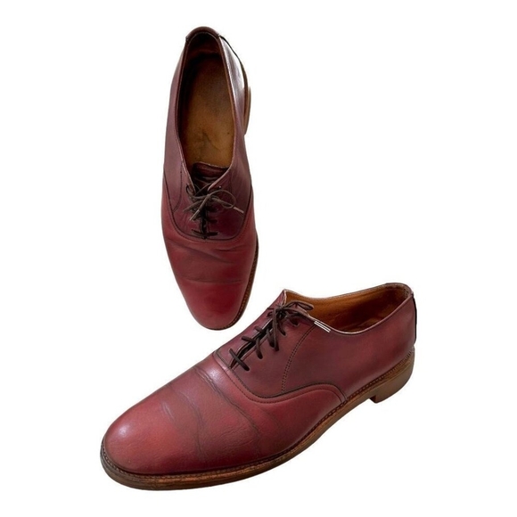 MANISTEE Men’s Brown Leather Dress Shoes Lace-Up Size 13 Pre-Owned - Picture 3 of 9